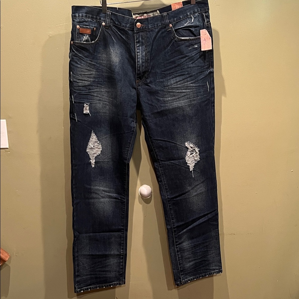 Men's Winchester Distressed Dark Indigo Jeans
